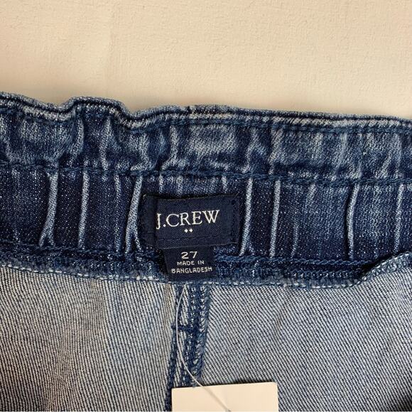 J Crew womens size 27 wide leg crop jeans new high waist belted casual denim - Picture 4 of 12